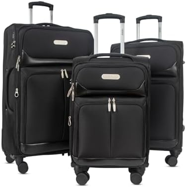 Amazon.com | IZOD Sabina 3 Piece Expandable Hardside Luggage Set